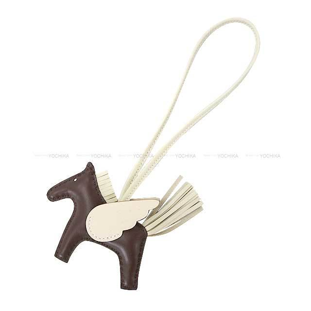 HERMES エルメス バッグチャーム ロデオ ペガサス PM ショコラ 