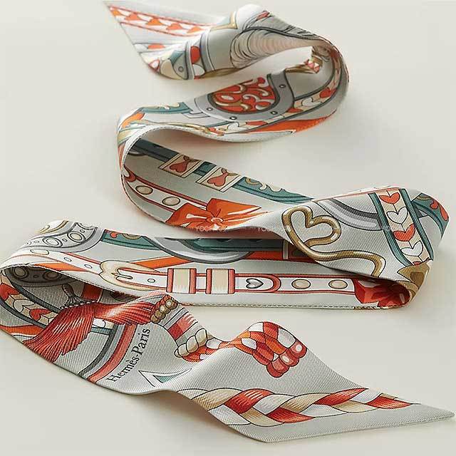 HERMES エルメス スカーフ ツイリー アルネ ドゥ クール グリペルル  