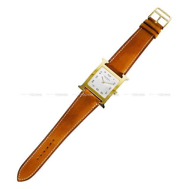 HERMES エルメス 腕時計 Hウォッチ ラージ GM 34mm HH1.801 白文字盤  