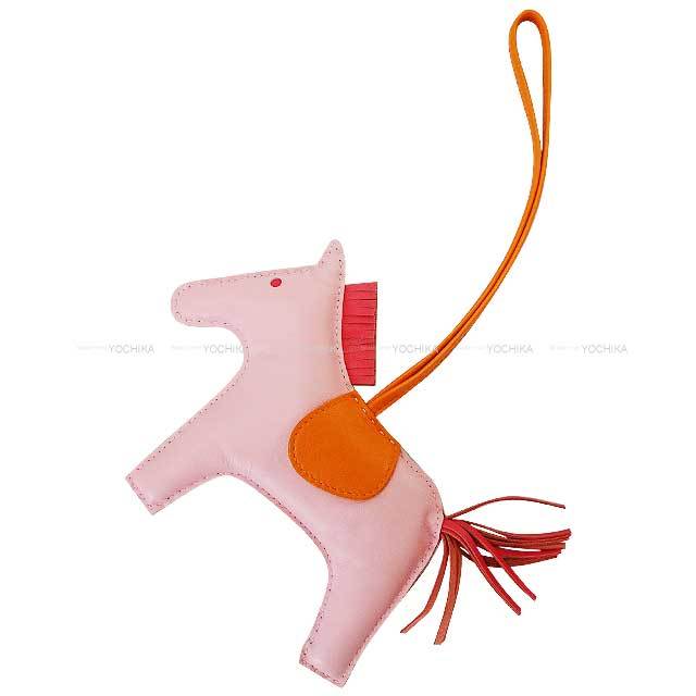 HERMES エルメス バッグチャーム ロデオ GM ローズサクラ/ローズジャイ