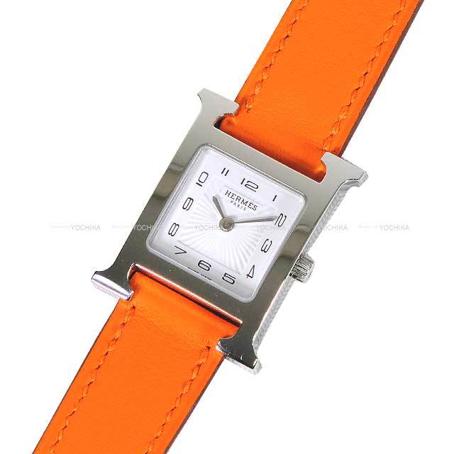 HERMES エルメス ヴィンテージ Hウォッチ オレンジ HH1 あぐね 201