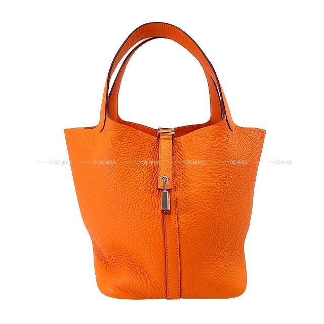 HERMES エルメス ハンドバッグ ピコタンロック 22 MM オレンジ