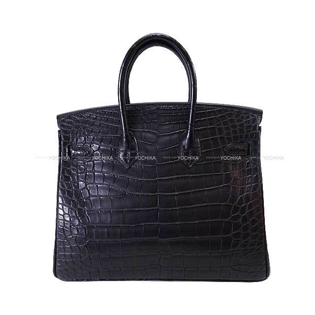 ‼️‼️‼️‼️‼️早い者勝ち‼️‼️‼️‼️‼️エルメス　アリゲーター　バンド　P刻印　ブラック HERMES エルメス ハンドバッグ バーキン25 黒 (ブラック