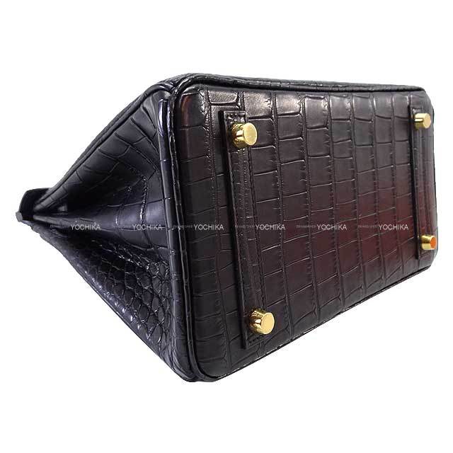 HERMES エルメス ハンドバッグ バーキン25 黒 (ブラック) クロコダイル