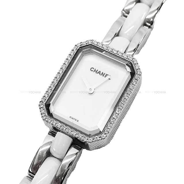 CHANEL シャネル 腕時計 プルミエール ダイヤモンドベゼル H2132 白  