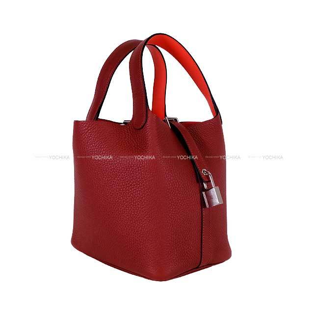 HERMES エルメス ハンドバッグ ピコタンロック 18 PM エクラ ルージュ  