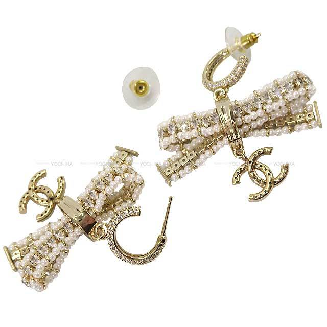 CHANEL シャネル ピアス ラインストーン フープピアス ココマーク 