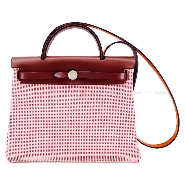 HERMES エルメス エールバッグ アドPM トワルアッシュ×レザー 