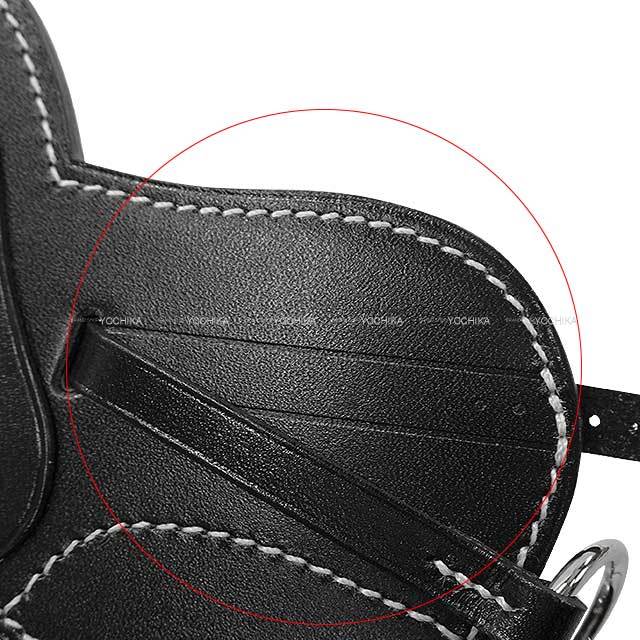 HERMES エルメス チャーム パドック セーラー (鞍型) 黒 (ブラック