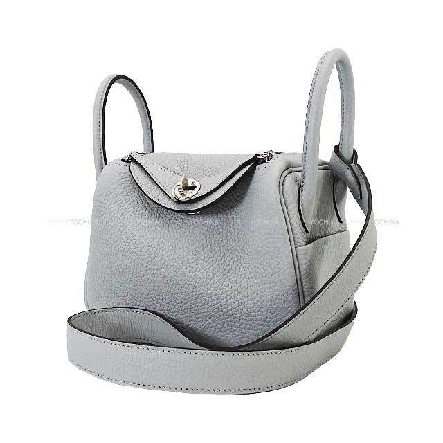 HERMES エルメス ショルダーバッグ リンディ ミニ 20 ブルーグラシエ 