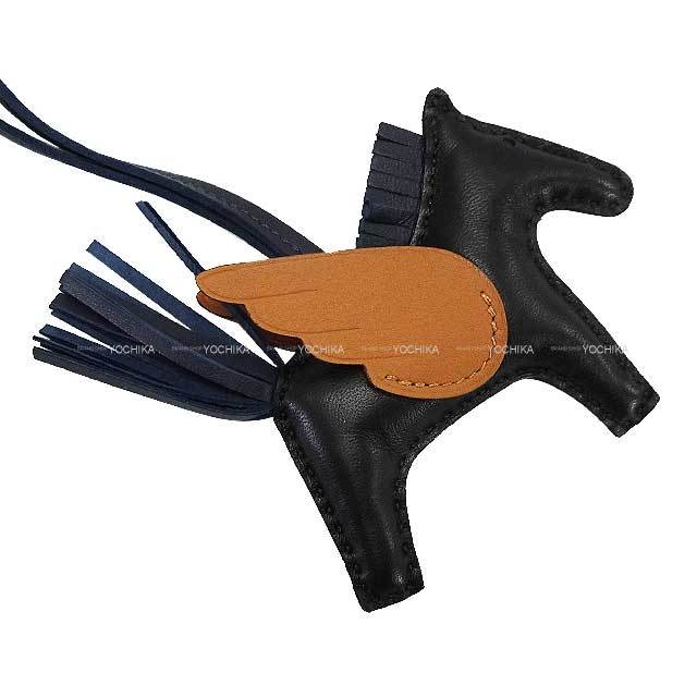HERMES エルメス バッグチャーム ロデオ ペガサス PM 黒 (ブラック 