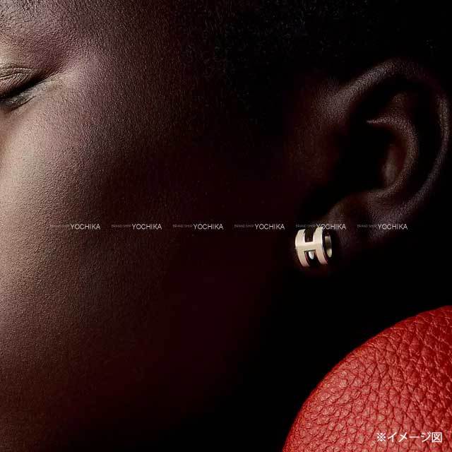 HERMES エルメス ピアス ミニ ポップアッシュ H型 白 (ホワイト  