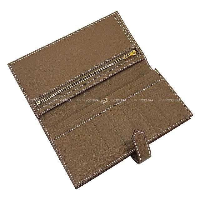 HERMES エルメス 長財布 ベアンスフレ エトープ (エトゥープ