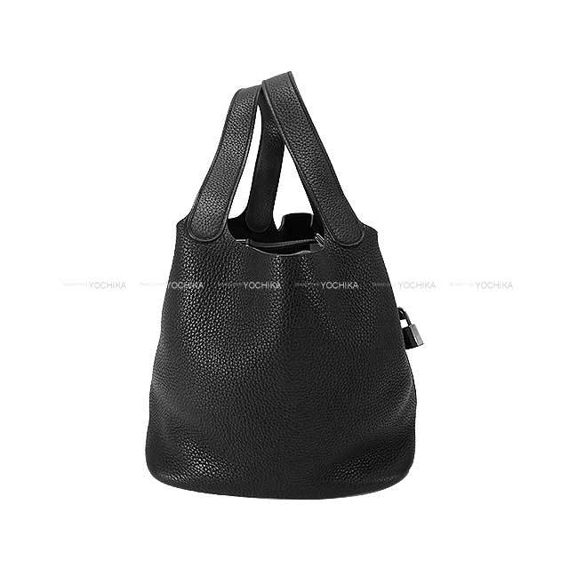 HERMES エルメス ハンドバッグ ピコタンロック 22 MM 黒 (ブラック  