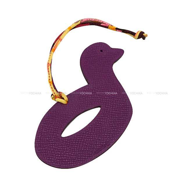 HERMES エルメス バッグチャーム プティアッシュ アヒル クレ/アネモネ