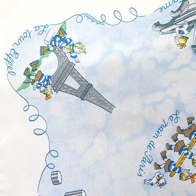 HERMES エルメス スカーフ カレ45 ガヴロッシュ いたずら三つ子