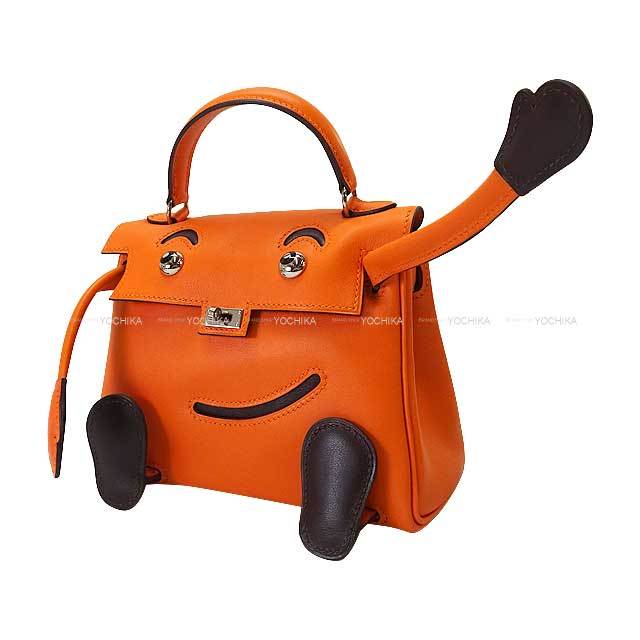 HERMES エルメス ハンドバッグ ケリードール オレンジ ヴォーガリバー 
