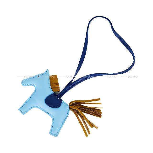 HERMES エルメス バッグチャーム ロデオ PM セレステ/ブルーサフィール