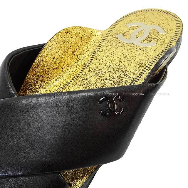 CHANEL シャネル サンダル ココマーク クロスストラップ フラット