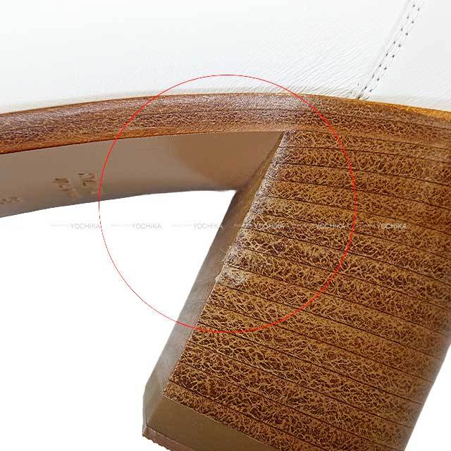 HERMES エルメス パンプス モカシン パンプス エリゼ70 白 (ホワイト