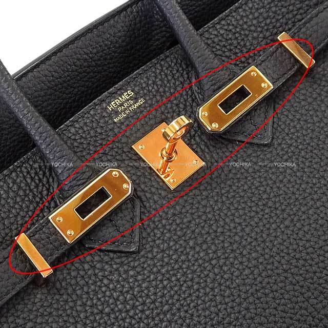 HERMES エルメス ハンドバッグ バーキン25 黒 (ブラック) トゴ ローズ