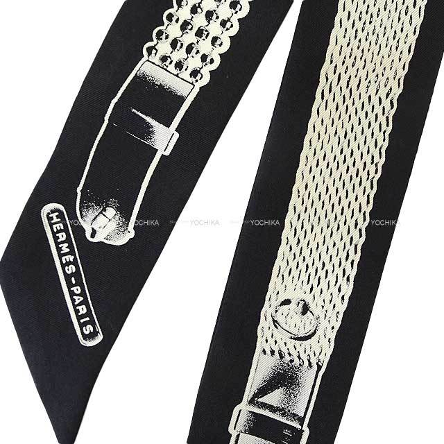 HERMES エルメス スカーフ ツイリー トレゾールドゥメドール 黒