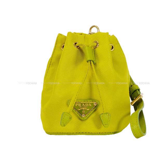 PRADA プラダ バッグチャーム ミニアイコン Re-Nylon ライトグリーン 