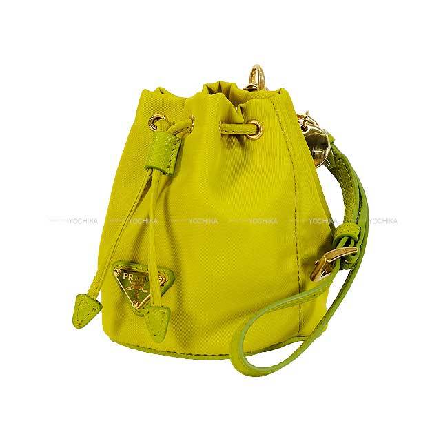 PRADA プラダ バッグチャーム ミニアイコン Re-Nylon ライトグリーン 