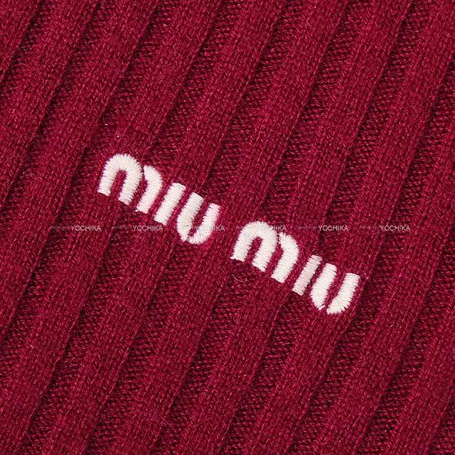 MIUMIU ミュウミュウ ポロシャツ リブ編み ベビーピンク/ベージュ