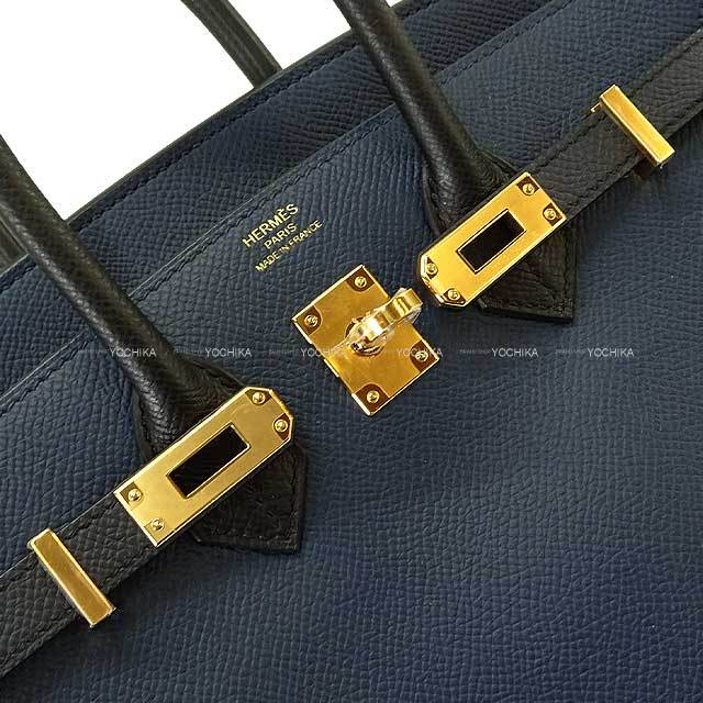 HERMES エルメス ハンドバッグ バーキン25 トリコロール ブルード