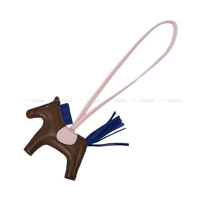 HERMES エルメス バッグチャーム ロデオ PM ショコラ/ブルーフランス 