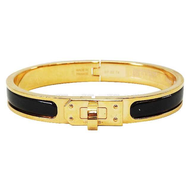 HERMES　エルメス　ケリー　バングル　ゴールド　金　黒　ブレスレット HERMES エルメス ブレスレット バングル ミニ クリック ケリー