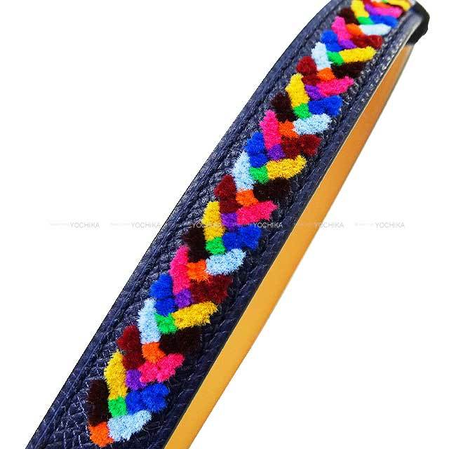 HERMES エルメス ベルト ケリー ヴェルヴェット 18 ブルーサフィール