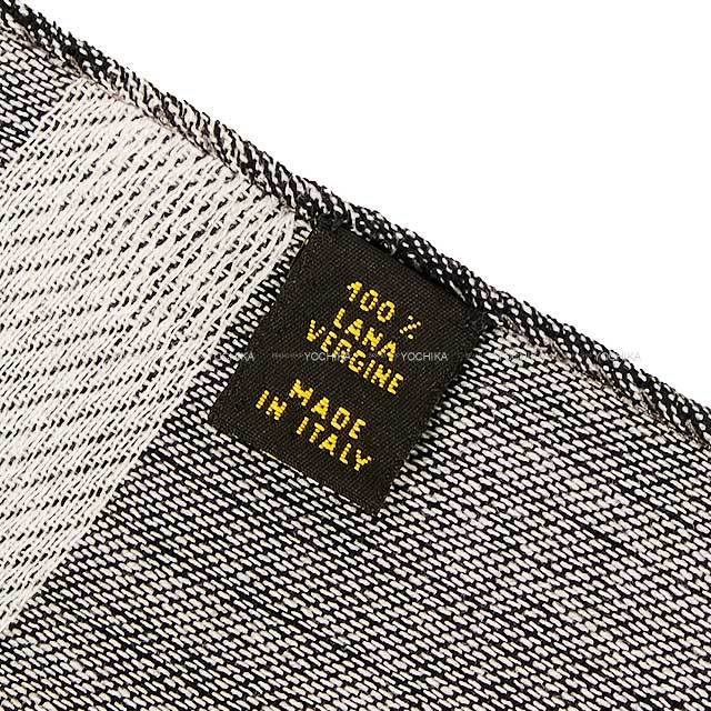 CHANEL シャネル ストール タグ ロゴ 大判 ダークグレー ヴァージン