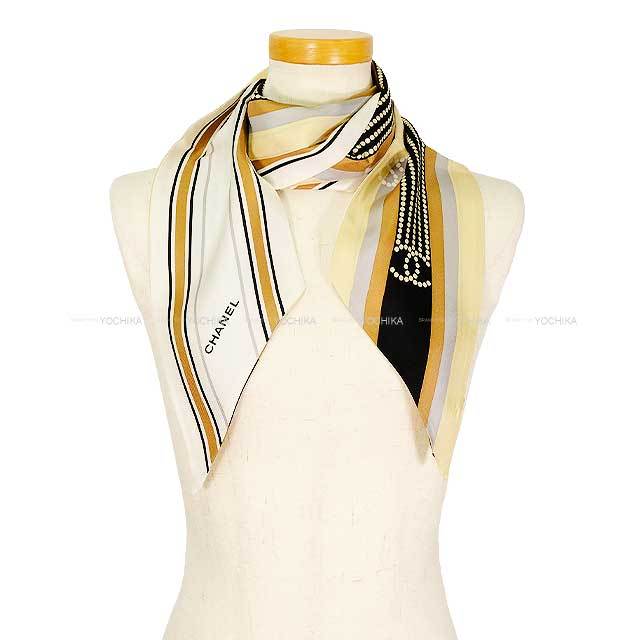 CHANEL シャネル マフラー ココマーク No.5 ストライプ ドット