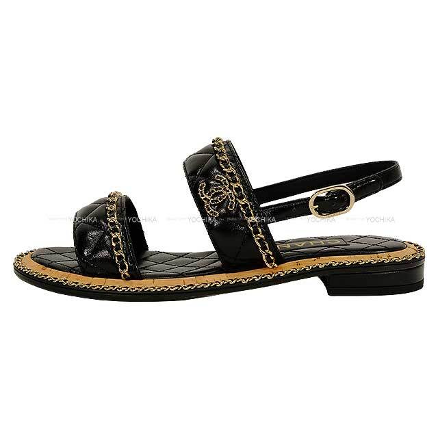 CHANEL シャネル サンダル チェーン ココマーク マトラッセ