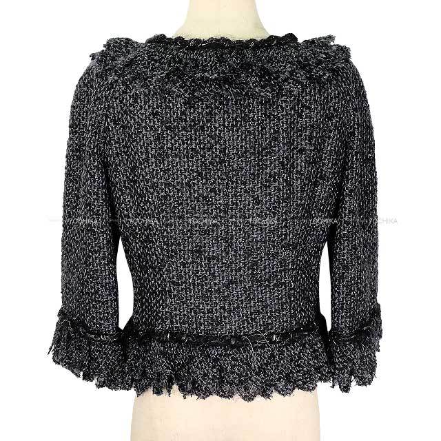 ☆CHANEL☆極美品☆希少44☆COCOツイード☆ラメ☆ノーカラー