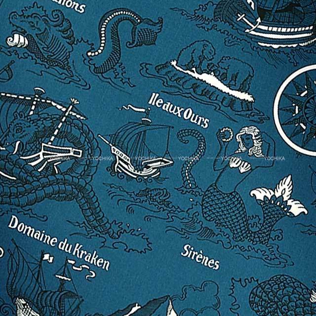 HERMES エルメス スカーフ カレ140 船乗りのタトゥー バンダナ マリン