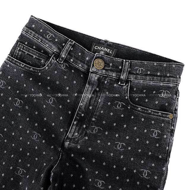 CHANEL シャネル デニムパンツ レディース サイドジップ デニム ココ  