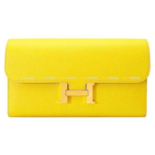 HERMES エルメス 長財布 コンスタンスロング クラシック ライム 