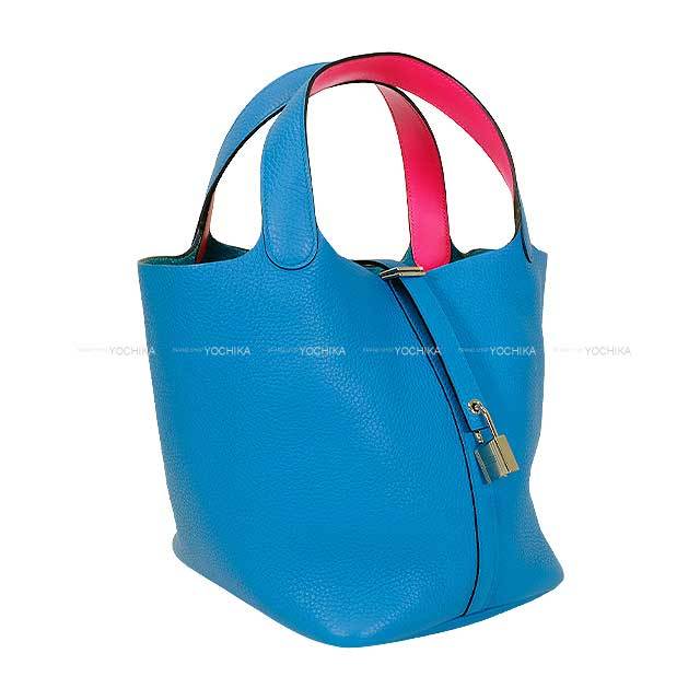 名古屋】【HERMES】エルメス ピコタンロック PM 18 エクラ ブルー  