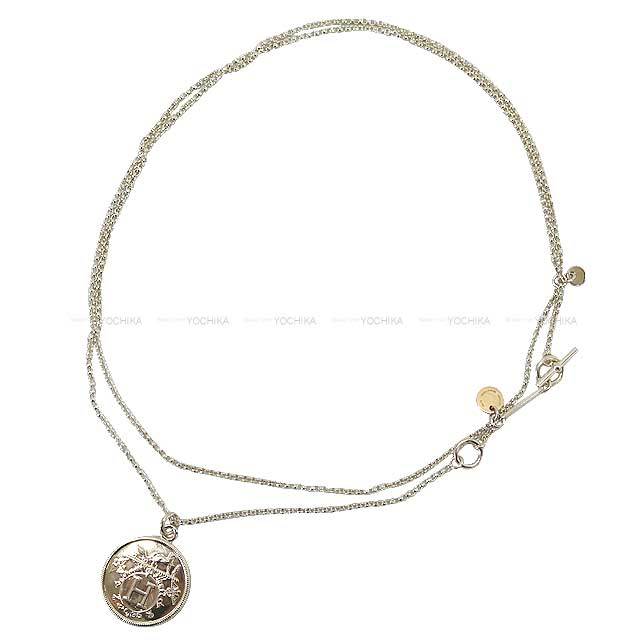 HERMES エルメス ネックレス ロゴチャーム付 ペンダント ロング エクス