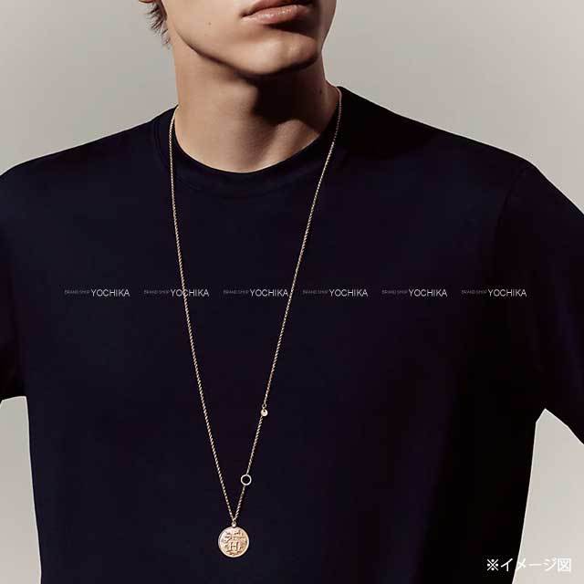 HERMES エルメス ネックレス ロゴチャーム付 ペンダント ロング エクス