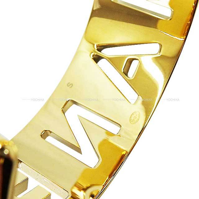 CHANEL シャネル バングル ロゴ カフ メタル/レジン シャンパン