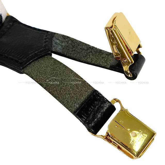 CHANEL シャネル サスペンダー ヴィンテージ ロゴ 白 (ホワイト)/黒  