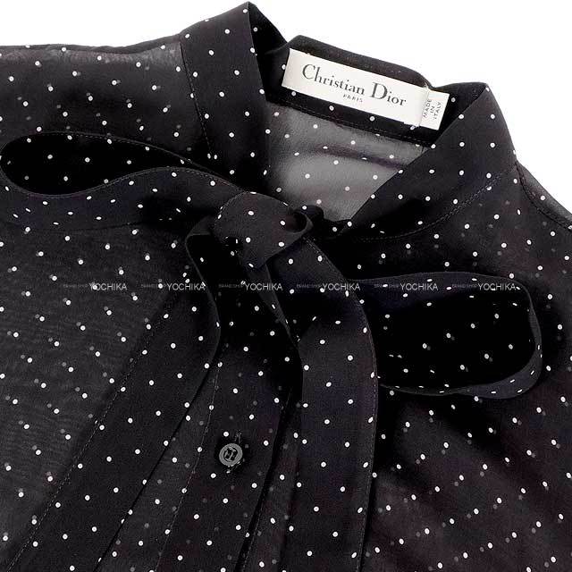 渋谷並木橋店】Dior ディオール ブラウス アスコット リボンタイ  