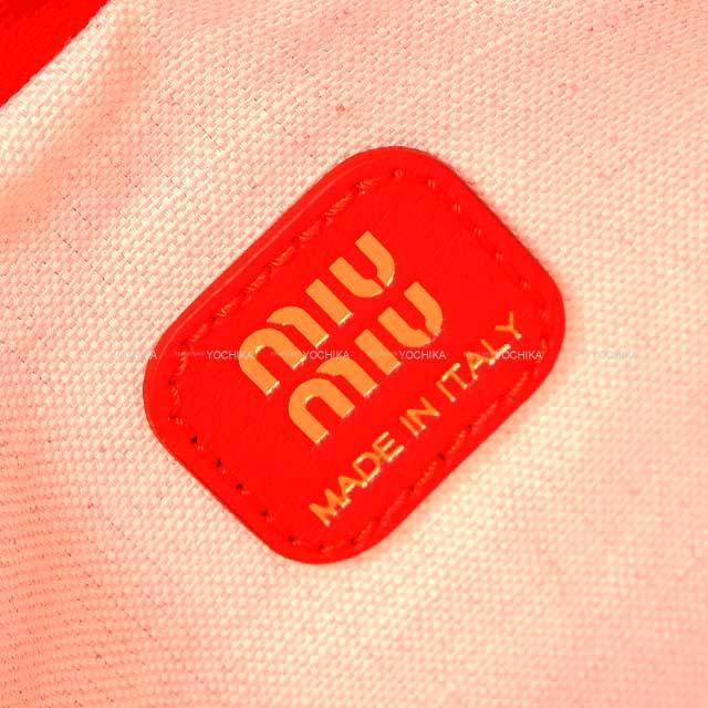 Miu Miu ミュウミュウ ポーチ 巾着 ラッカーレッド スエード