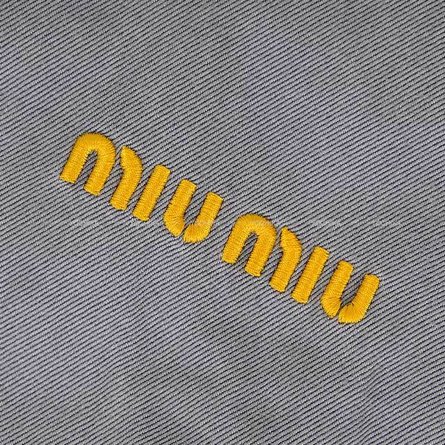 Miu Miu ミュウミュウ ブルゾン ベスト シャンブルー ベルベット襟