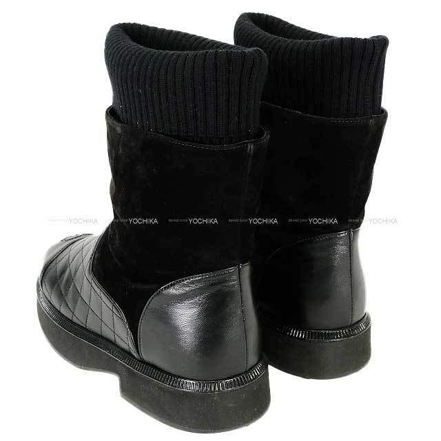 2021年秋冬 CHANEL シャネル ブーツ マトラッセ ココマーク ニット