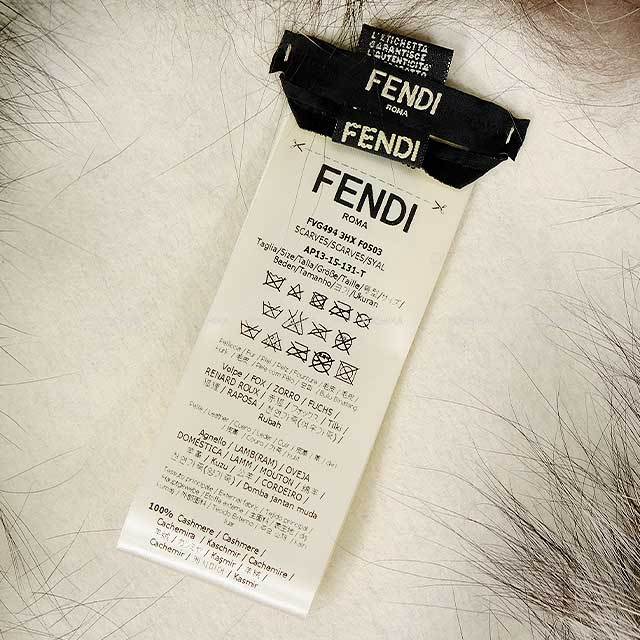 FENDI フェンディ ポンチョ フリンジ ケープコート ファー ストール
